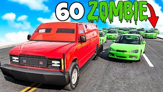 ❄️ OPANCERZONE AUTO UCIEKA OD 60 SAMOCHODÓW ZOMBIE  BeamNG Drive [upl. by Yannodrahc]