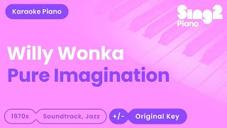 Willy Wonka Timothée Chalamet  Pure Imagination Piano Karaoke [upl. by Ahseiym]