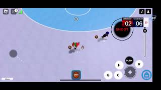 Aimbotting on mobile 😂 Roblox Hoopz [upl. by Pritchett]