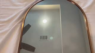 HARRITPURE Arched Bathroom Mirror Aluminum Alloy Frame Bathroom Mirror Review [upl. by Anyahs]