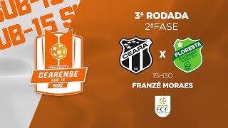 CAMPEONATO CEARENSE SUB 15 2022  3ª RODADA  2ª FASE  CEARÁ X FLORESTA  22102022 [upl. by Rawden80]