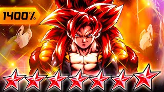 Dragon Ball Legends PINNACLE OF POWER ZENKAI 7 1400 14 STAR SSJ4 GOGETA STANDS ABOVE ALL [upl. by Beale]