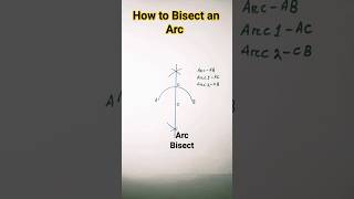 how to bisect an ArcArc bisecting methodeasyviralshortsytshortstrendingshortsconstruction [upl. by Arnuad]