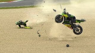 MotoGP™ Mugello 2014  Biggest crashes [upl. by Assyn83]