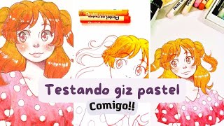 Testando giz pastel oleoso [upl. by Inamik]