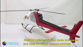 FLISHRC AS350 500 Size Scale Helicopter GPS with H1 Flight Control RTFBNF [upl. by Nhguavaj]