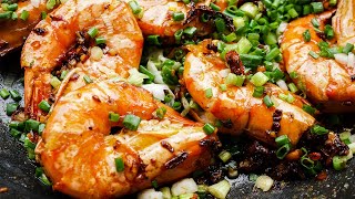 EXTRA CRUNCHY Stir Fried JUMBO SHRIMP Recipe  TOO DELICIOUS MUST TRY Seafood Recipe 椒盐虾 [upl. by Hakceber]