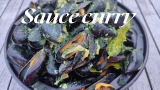 RECETTE DE MOULES SAUCE CURRY  UN REGAL  COMMENT CUISINER LES MOULES [upl. by Ciapas]