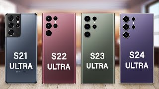 Samsung Galaxy S24 Ultra Vs Galaxy S23 Ultra Vs Galaxy S22 Ultra Vs Galaxy S21 Ultra Specs Review [upl. by Maggio]