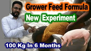 Grower Feed Formula in Hindi  New Experiment  Making feed at my Pig Farm [upl. by Sidoon187]