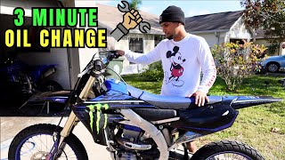 2021 YZ450F OIL CHANGE  HOW TO DIRTBIKE OIL CHANGE  Mr2Moto [upl. by Etnwahs]