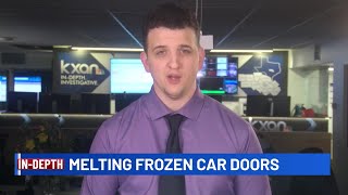 Car door frozen Heres how to get it open and not break anything [upl. by Berkly]