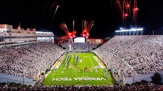 FB Virginia Tech Football Enter Sandman entrance Pitt [upl. by Haldas]