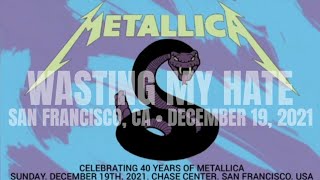 metallica wasting my hate live 40 anniversarysan francisco chase centerver guitar bacing track [upl. by Aisya]