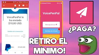 Voice Penpal App paga RETIRANDO EN VIVO APLICACIÓN QUE PAGA POR ENVIAR NOTAS DE VOZ 3 diarios [upl. by Dnumsed]