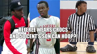 50 CENTS SON HOOPING  REFS IN CROCS [upl. by Retniw]