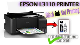 Epson L3110 Printer Black ink not printing problem solved in Nepali [upl. by Takeshi]