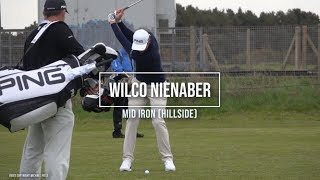 Wilco Nienaber golf swing Mid Iron faceon Betfred British Masters Hillside May 2019 [upl. by Oznarol305]