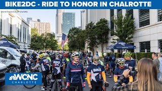 Law enforcement gather in Charlotte for ride to Washington DC [upl. by Wan]