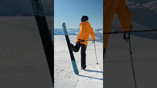 How to 180 Lead Tail Grab on Skis  shorts [upl. by Zenobia]