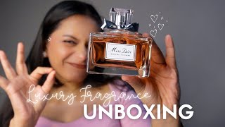 Unboxing My New Luxury Fragrance Miss Dior Absolutely Blooming Eau De Parfum RuchitaGhag [upl. by Ahseenal]