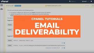 cPanel Tutorials  Email Deliverability [upl. by Lyndes]