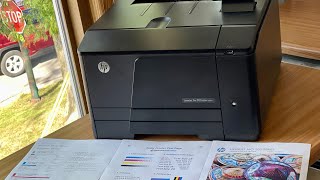 HP Laserjet PRO 200 M251NW Color Laser Printer with Toner 20k amp Toner Set  Test [upl. by Akilaz]