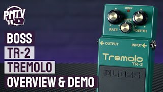 Boss TR2 Tremolo Pedal  Overview amp Demo Of This MustHave Tremolo Pedal [upl. by Helman93]