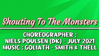 Shouting To The Monsters Line DanceChor  Niels Poulsen DK  July 2021Intermediate [upl. by Seldan]