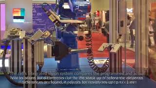 Automated Turbine Blade Masking Cell at MRO 2017 [upl. by Ennaylloh405]