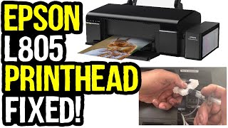 Ink missing problem Epson L805  Epson L805 printhead cleaning [upl. by Hsuk]