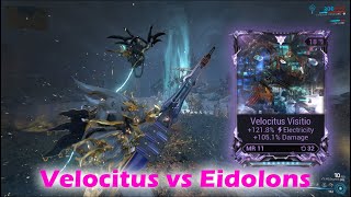 Warframe  Velocitus vs Eidolon No buff Inaros and Chroma Primed buffed SOLO [upl. by Anertac]