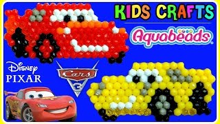 CARS 3 Aqua Beads Like Beados Lightning McQueen amp Cruz Ramirez Disney Pixar Simple Craft Playset [upl. by Fanchan]