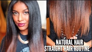 How To Straighten My Natural Hair FULL ROUTINE [upl. by Zavala]