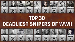 Top 30 Deadliest Snipers of WWII  Legends on the Battlefield [upl. by Tallbott208]