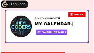 731  My Calender II  LeetCode  Java  Daily Question [upl. by Mohr]
