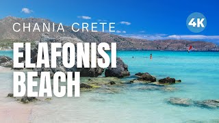 ELAFONISI BEACH in CHANIA CRETE  Best Beach in Greece Travel Video 4K [upl. by Tracie]