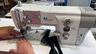 Sewing Machines Durkopp Adler 887 classic side knife rotation wheeles feed  Foggiato [upl. by Epuladaug]