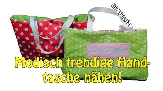 MODISCH TRENDIGE HANDTASCHE SELBER NÄHEN  DIY  Nähen für Anfänger  Tutorial [upl. by Esimorp]