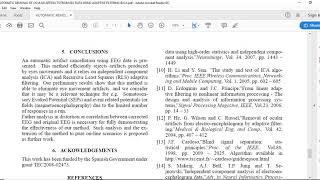 REMOVAL OF OCULAR ARTIFACTS FROM EEG DATA USING RLSICA ALGORITHM [upl. by Allehs]