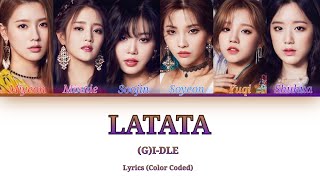 GIDLELATATA Lyrics Color Coded [upl. by Sibella]