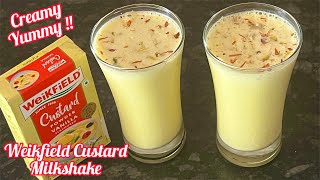 Weikfield Custard Powder Recipe  Custard Milkshake Recipe  Custard Powder Milkshake Recipe [upl. by Bowman]