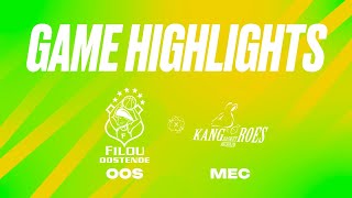 Filou Oostende vs Kangoeroes Basket Mechelen  Game Highlights [upl. by Ecyrb53]