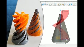 Spiral cone fidget in Fusion 360 [upl. by Danila]