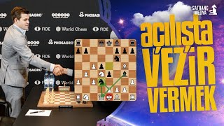 Magnus Carlsen Açılışta Vezir Feda Ediyor [upl. by Attebasile]