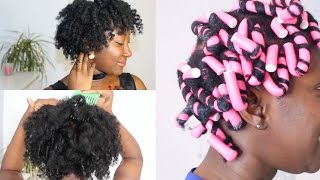 FIRST TIME  FLEXI RODS ON THINFINE NATURAL HAIR 4C  ADEDE [upl. by Nosnar750]