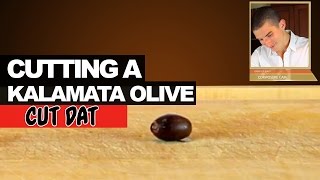 Cutting a Kalamata Olive [upl. by Eilatam250]