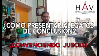 COMO PRESENTAR LOS ALEGATOS DE CONCLUSIÓN  CONVENCIENDO JUECES  EJEMPLOS PARA ABOGADOS LITIGANTES [upl. by Navnod788]