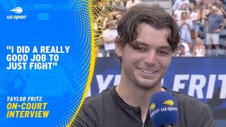 Taylor Fritz OnCourt Interview  2024 US Open Round 4 [upl. by Arehsat932]