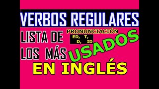 COMO APRENDERSE LOS VERBOS REGULARES EN INGLÉS FÁCILMENTE [upl. by Nirik921]